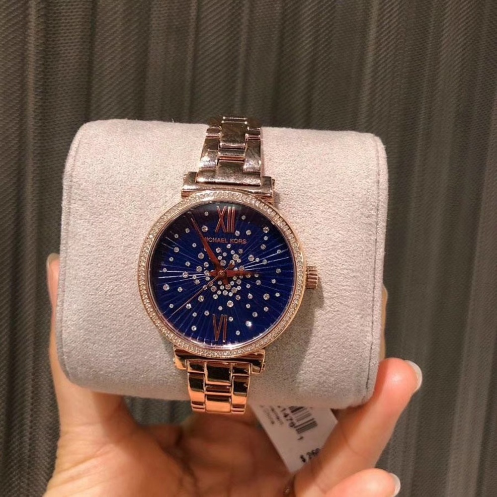 Michael Kors Sofie Rose Gold Crystal Blue watches